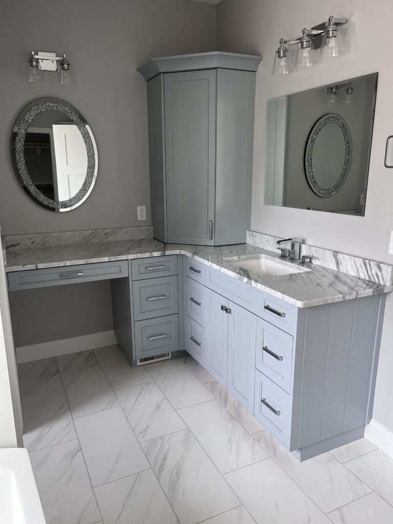 Master Bath Farm House Beaded Shaker by Tideline Cabinetry