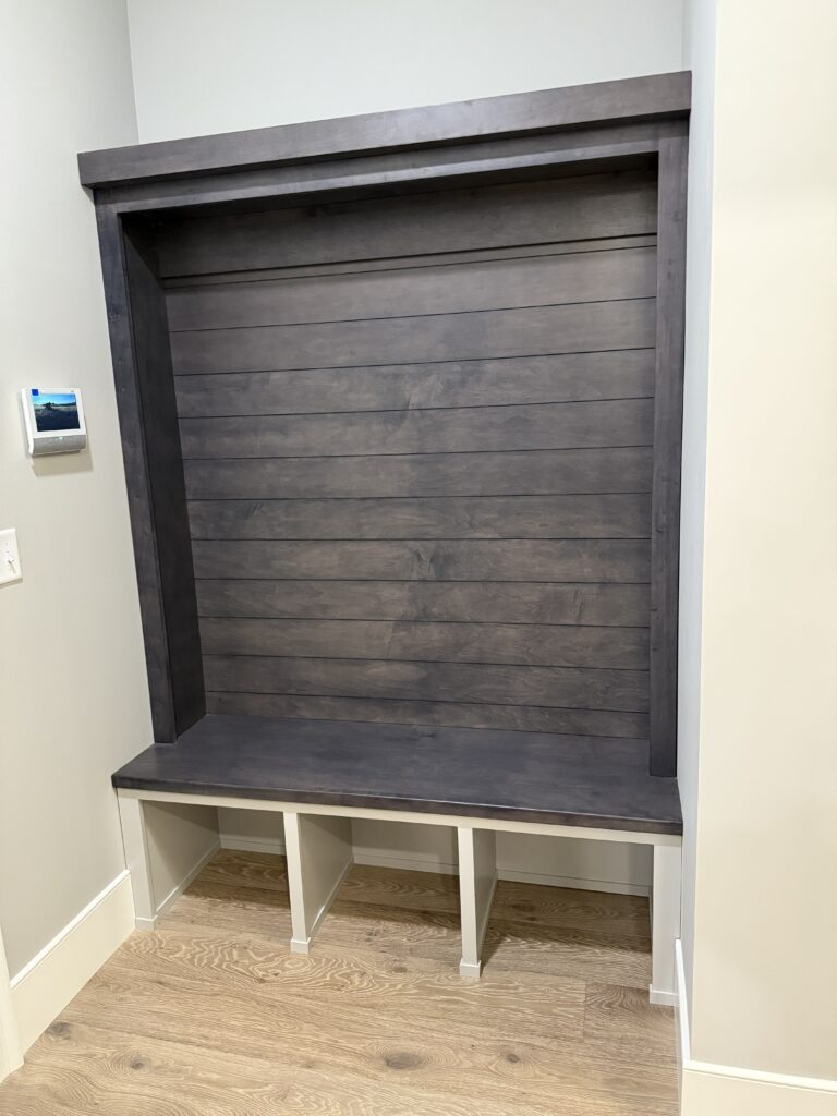 Mud Bench-Storm Blue Stain-by Tideline Cabinetry